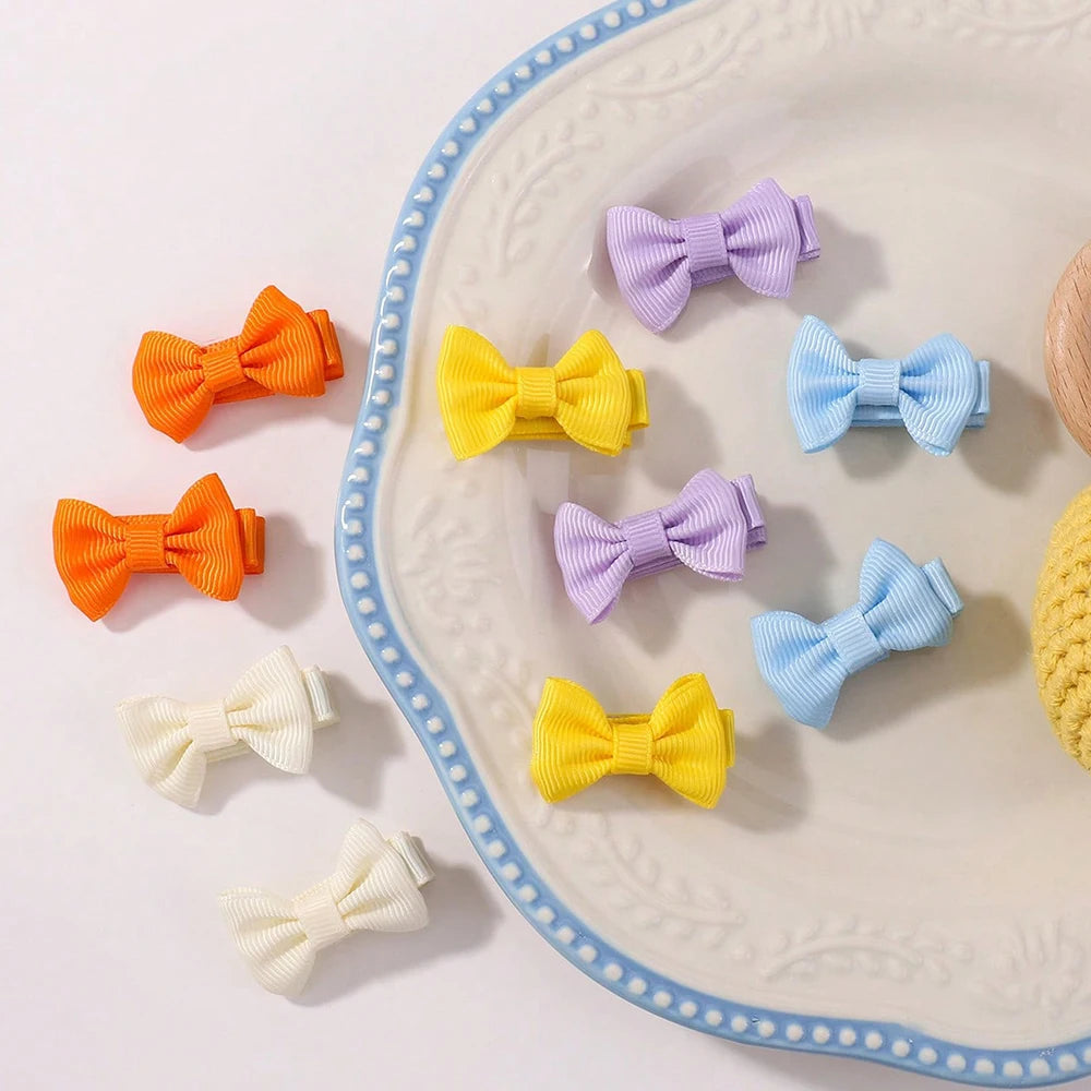 Kids Bows Fabric Hair Clips