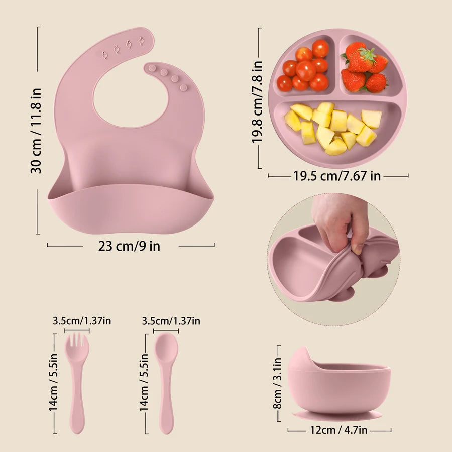 Baby Feeding Set Round Dining For Kids - PAMU8