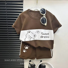 Kids Striped T-Shirt Shorts