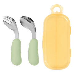 Baby Spoon and Fork Set, 2-Piece Stainless Steel Cutlery
