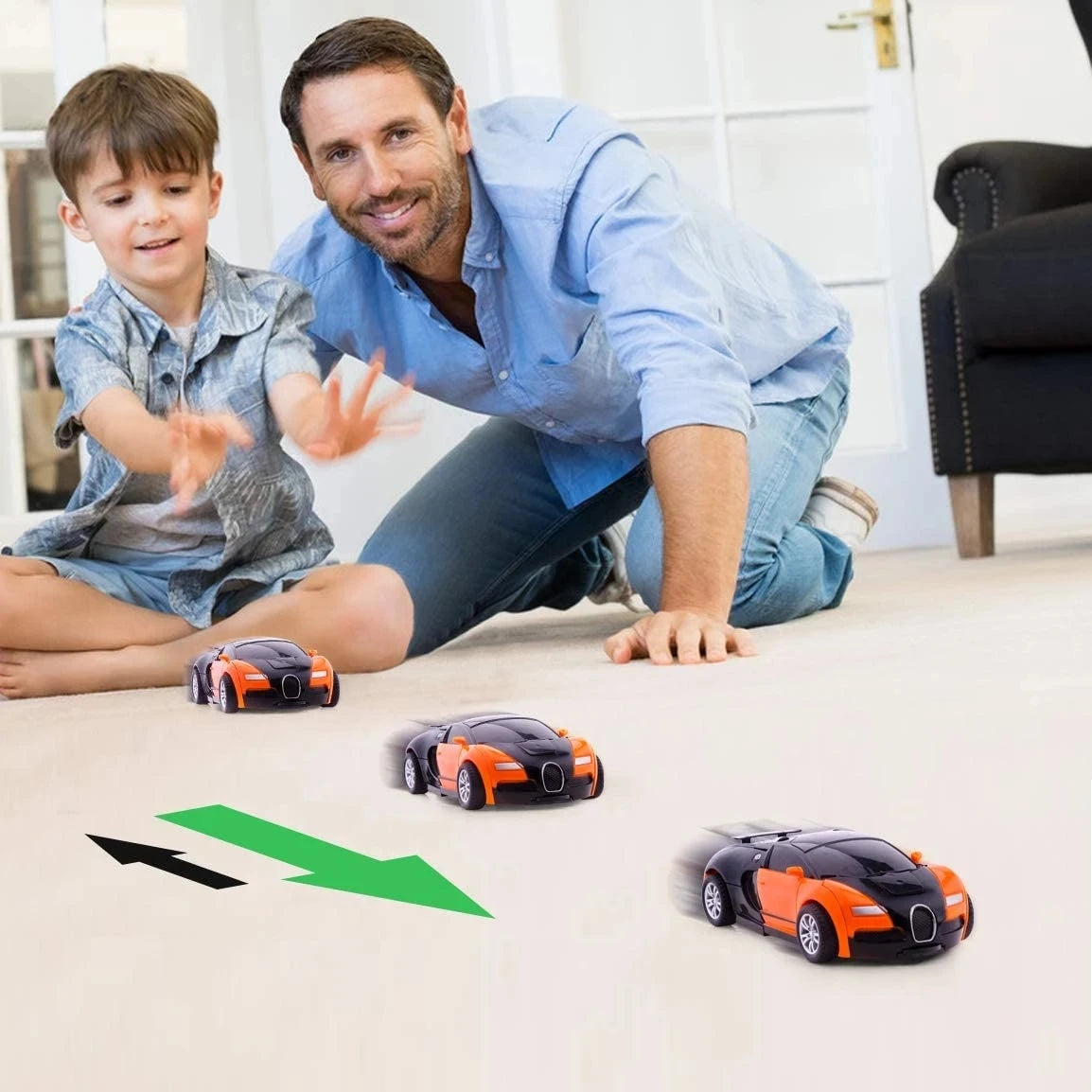 Mini 2 In 1 Car Toys Robot Car