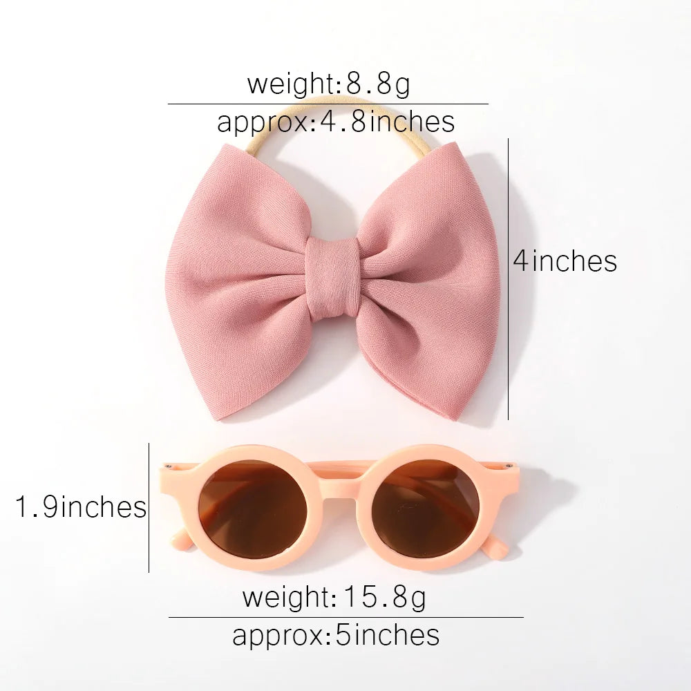 2Pcs/set hair band glasses