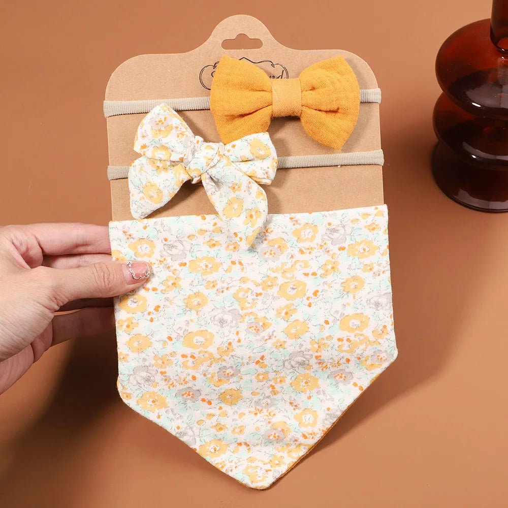 3Pcs BabyBibs with Bow