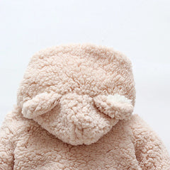 Thick Fleece Hooded Baby Romper