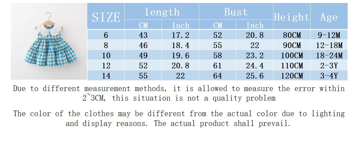 Baby Girl Dress Summer Cotton Plaid Floral Print Girl Dress Cute Sleeveless Children'S Princess Dress