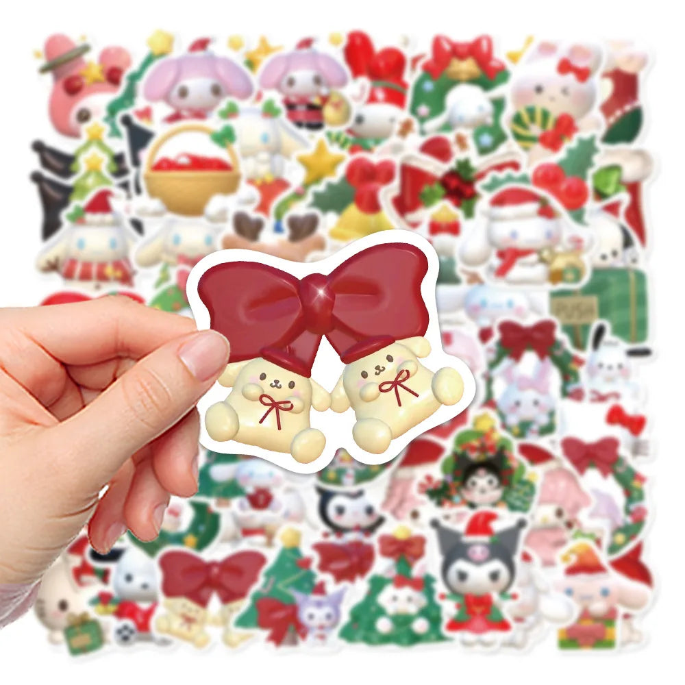 62Pcs Christmas Stickers