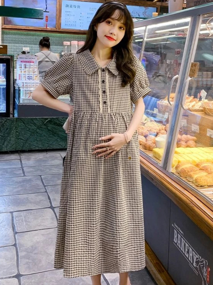 New Maternity Plaid Dresses