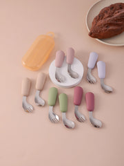 Baby Spoon and Fork Set, 2-Piece Stainless Steel Cutlery