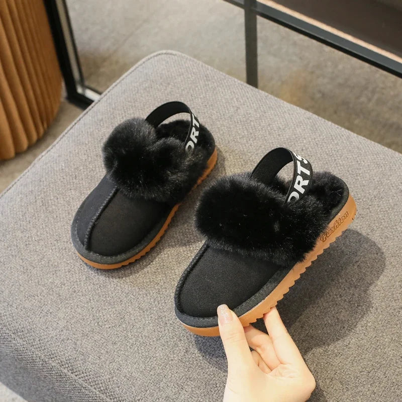 Kids Toes Wrapped Plush Slippers