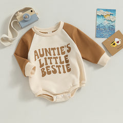 Baby Raglan Sleeve Letter-Print Long-Sleeve Romper