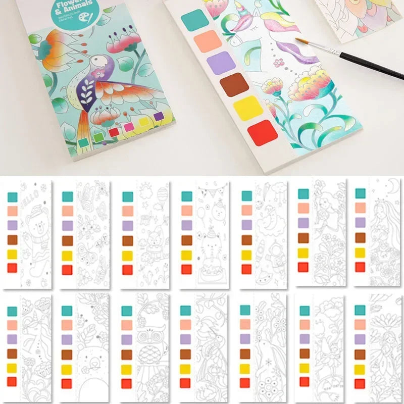 Portable Children Watercolor Painting Book - PAMU8