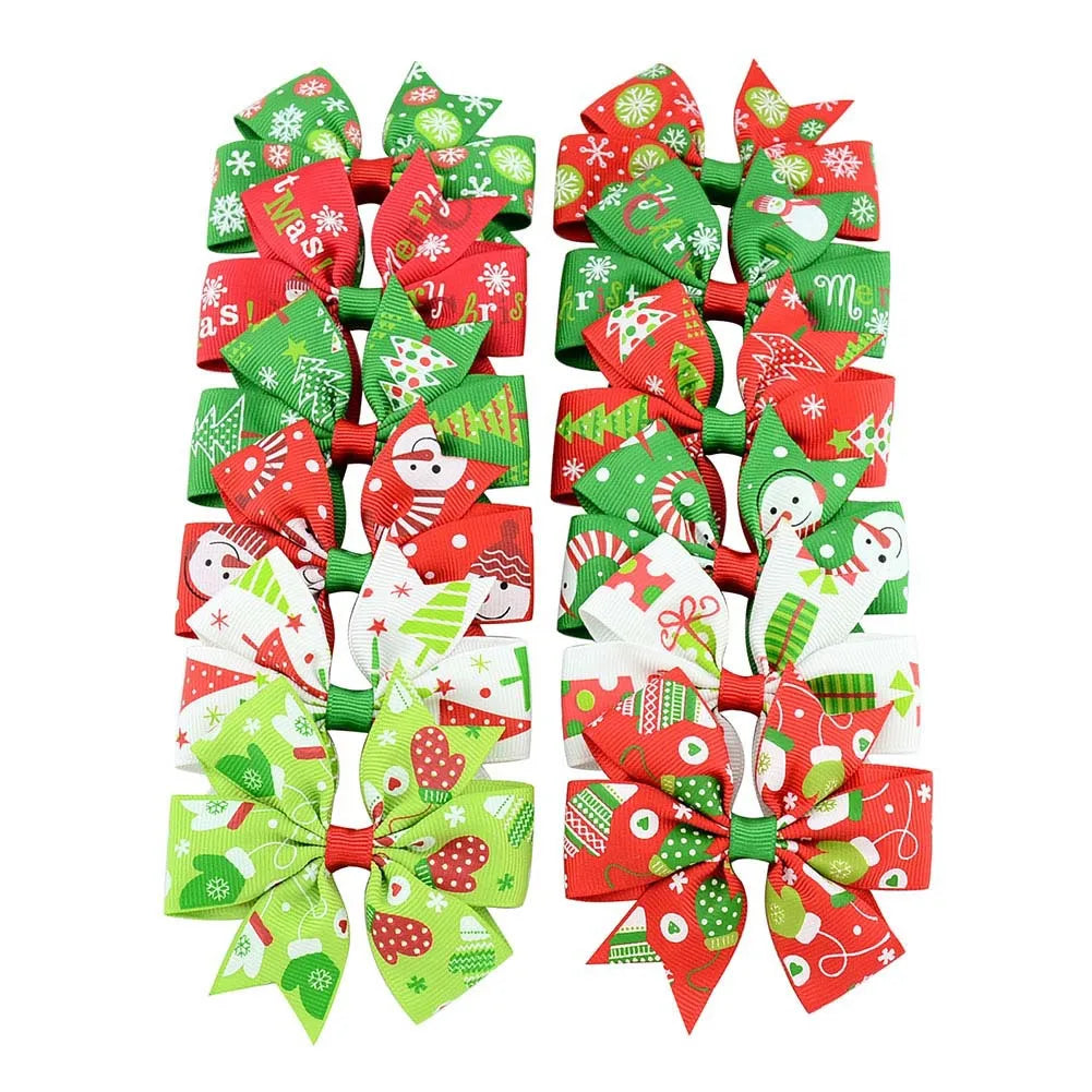 Christmas Bows Hair Clips