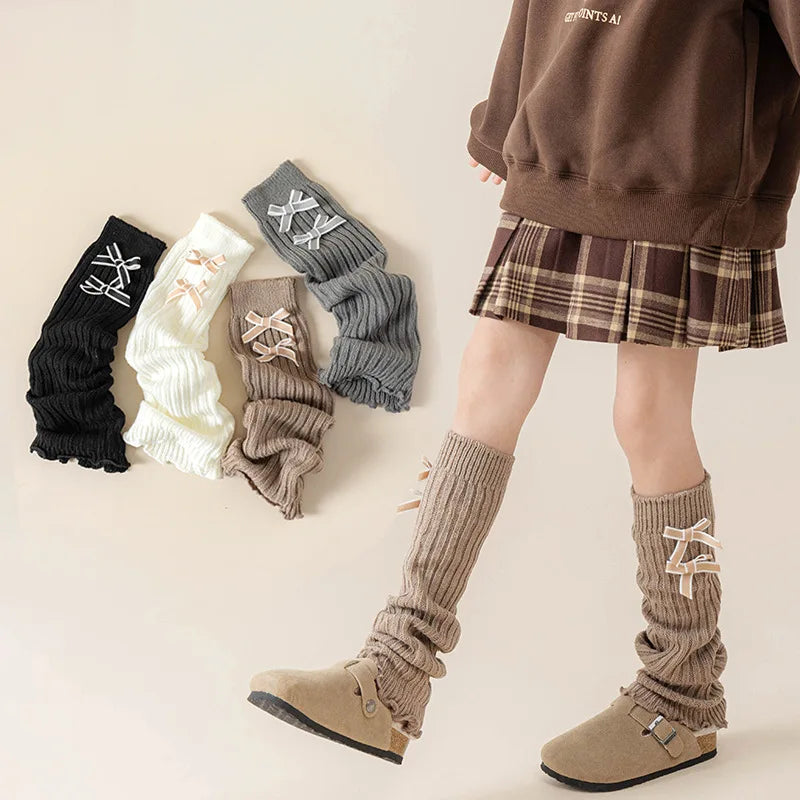 Soft Cotton Leg Warmers Knee Socks - PAMU8
