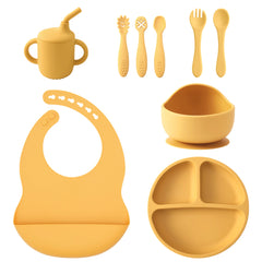 Baby Silicone Feeding Set, 9-Piece Weaning Starter Kit