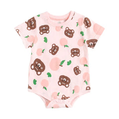 Baby Girls' Cotton Bodysuit, Short-Sleeve Newborn Top