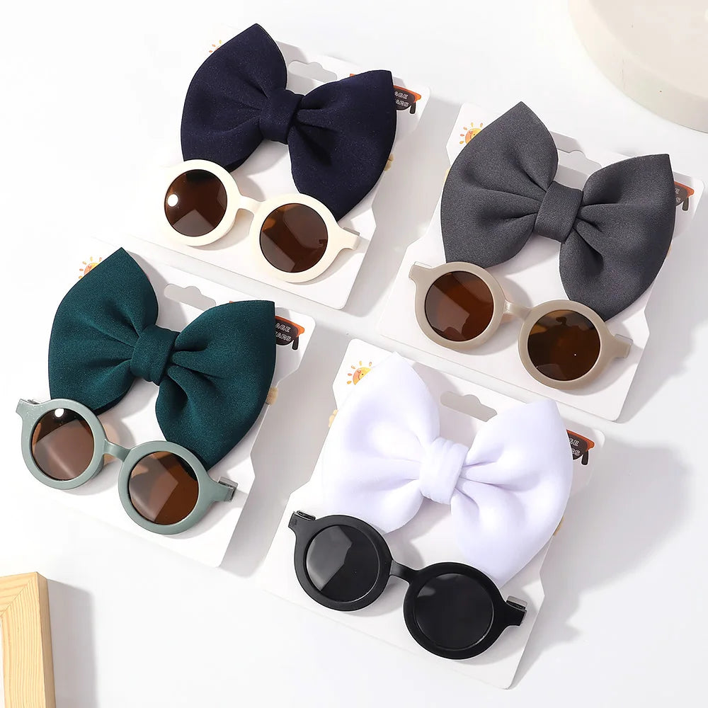 2Pcs/set hair band glasses