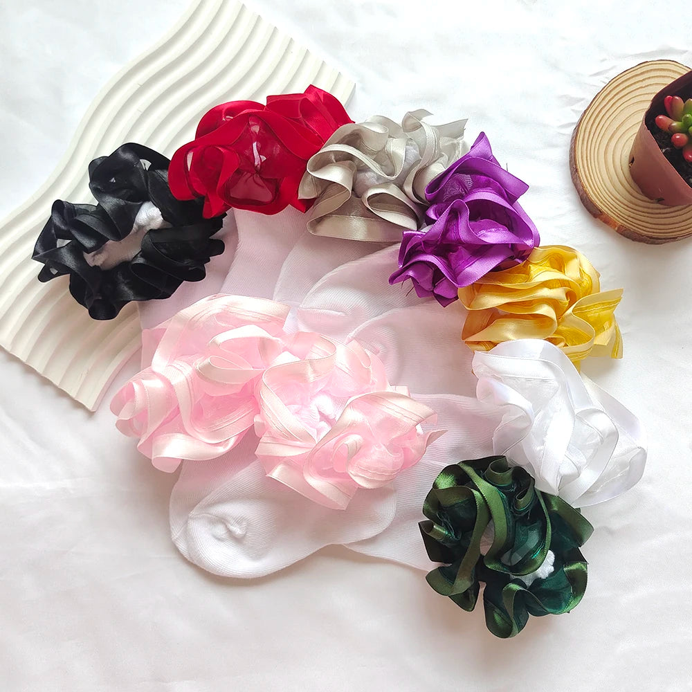 Kids Lace Ruffles Girls Short Socks