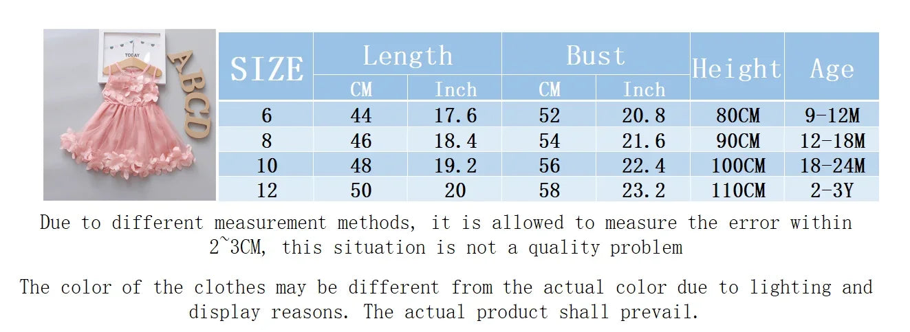 Flower Fairy Baby Girl Party Dresses Summer Children Clothes Birthday Princess Evening Mesh Dress Toddler Kids Costume 0 To 3 Y