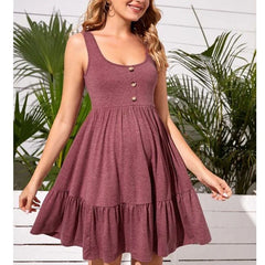 Button Maternity Dress