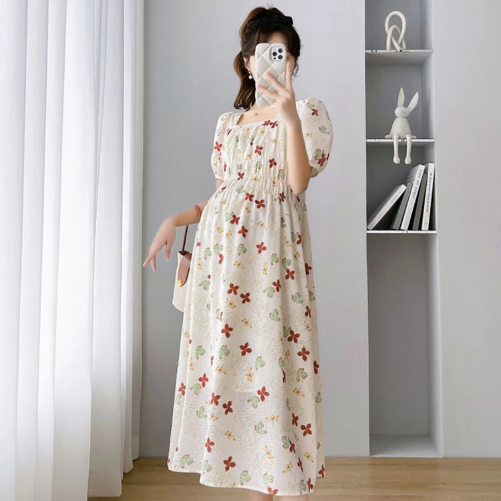 Vintage Patchwork Pregnancy Dress