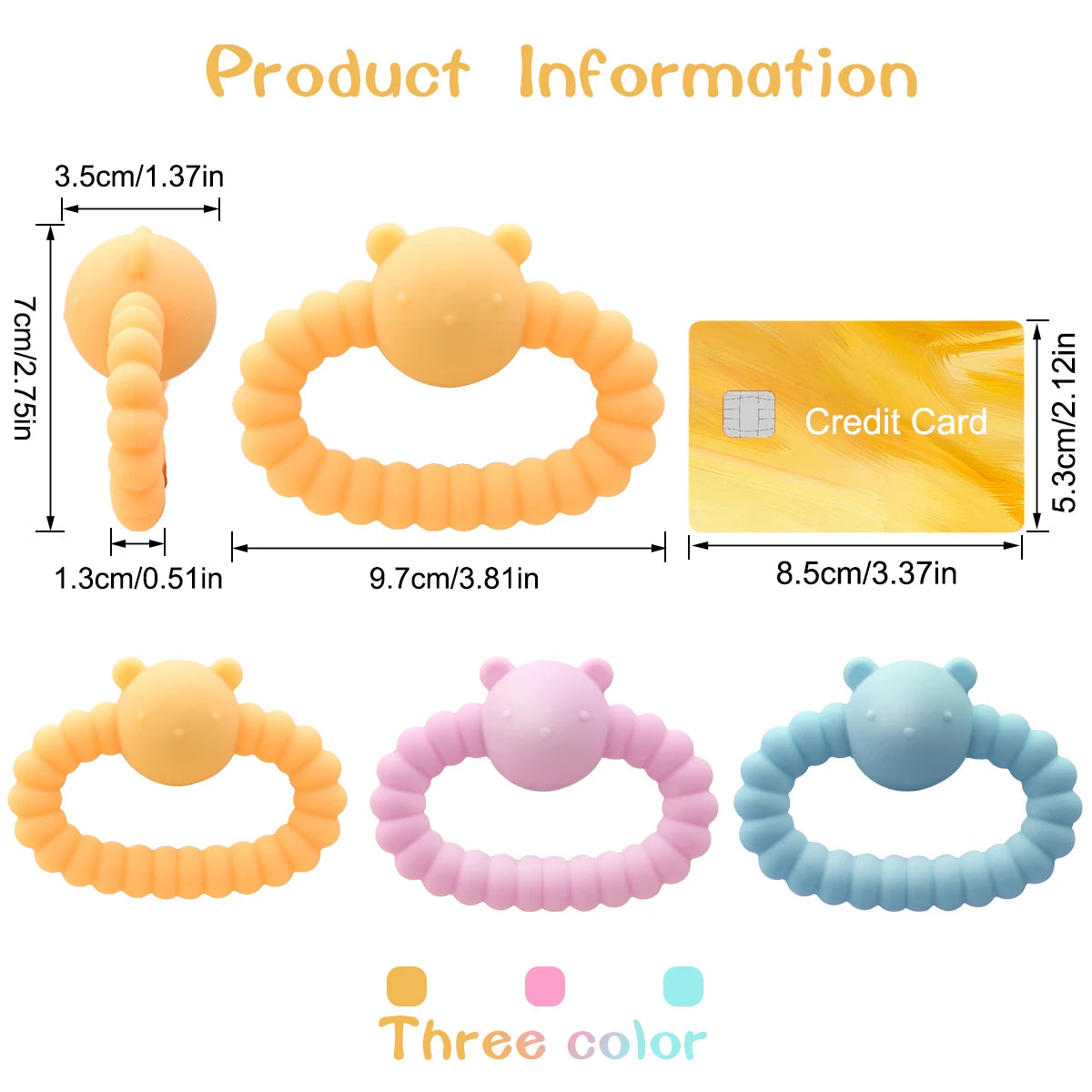 Baby Silicone Rattle Toy