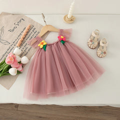 Mesh Flower Baby Girl Dress