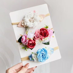 Baby Flower Headbands, Soft Floral Hair Band Set