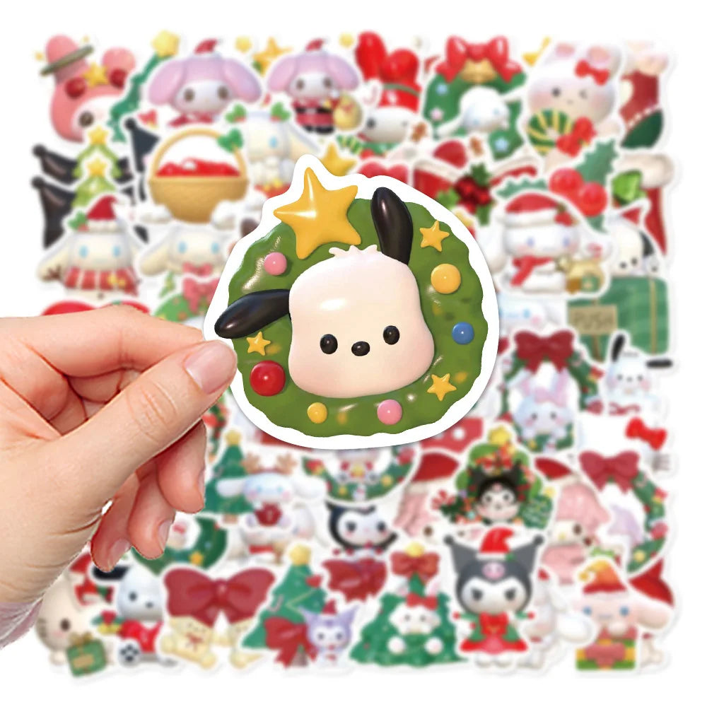 62Pcs Christmas Stickers