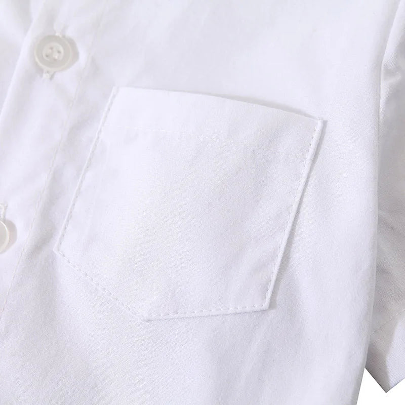2Pcs Short Sleeve Shirt Shorts Set