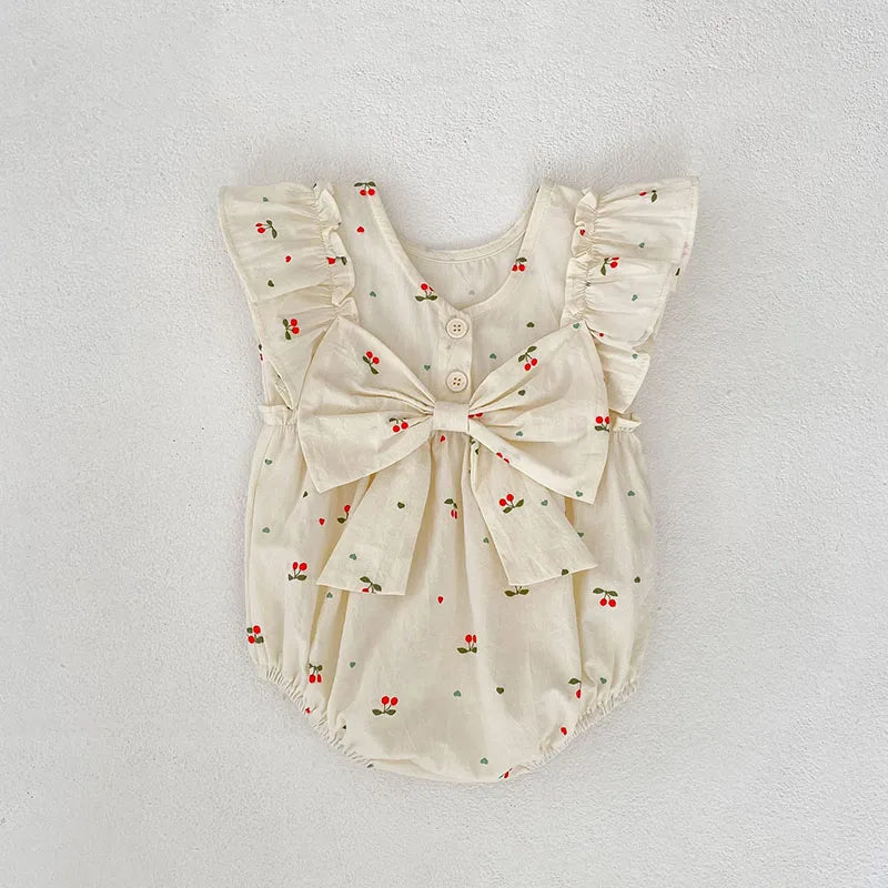 Cherry Girls Bow Jumpsuit