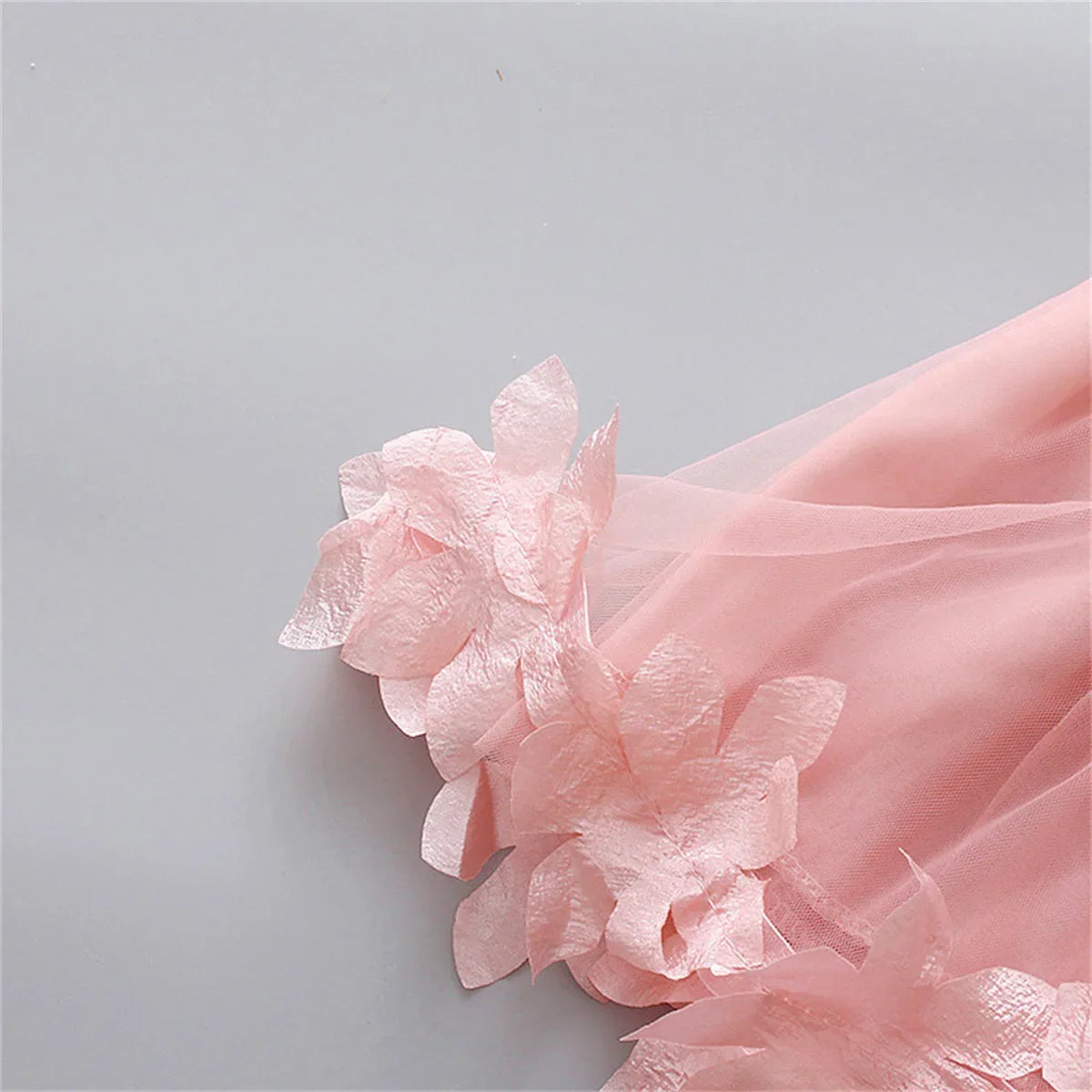 Flower Fairy Baby Girl Party Dresses Summer Children Clothes Birthday Princess Evening Mesh Dress Toddler Kids Costume 0 To 3 Y