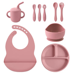 Baby Silicone Feeding Set, 9-Piece Weaning Starter Kit