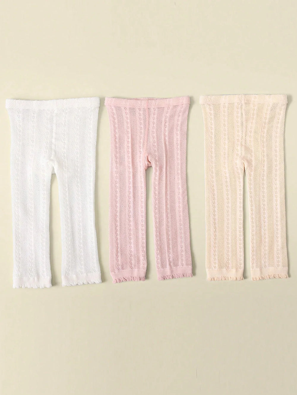 Girls breathable mesh lace leggings pants for summer everyday wear