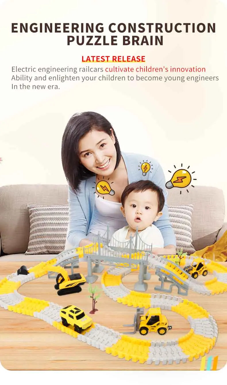 137-467pcs Baby Electric Track Toy
