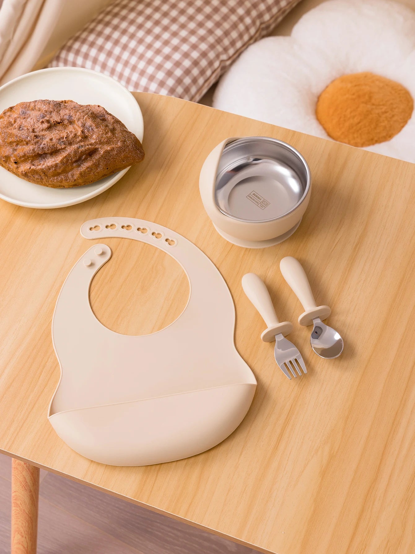 4PCS Stainless Steel Baby Feeding Set