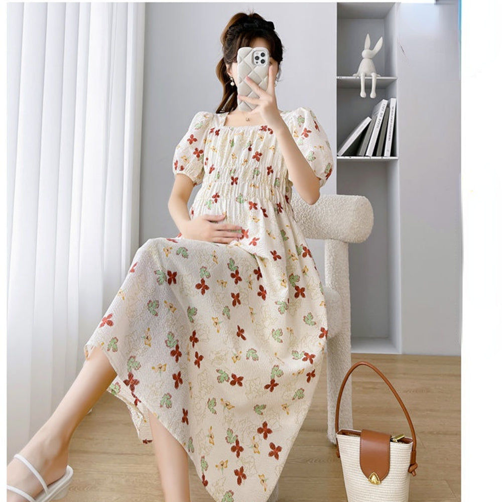 Vintage Patchwork Pregnancy Dress