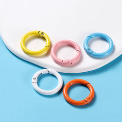 Metal O-Ring Keychain Clasps, 5-Pack Craft Clips