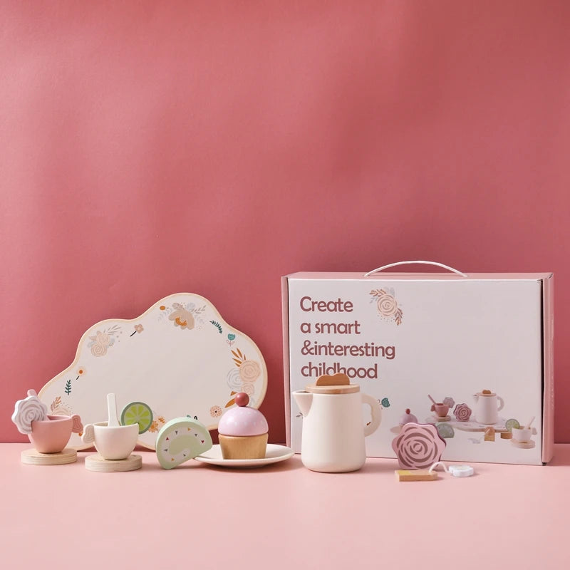 Tea Set Wooden Pretend Play Toys