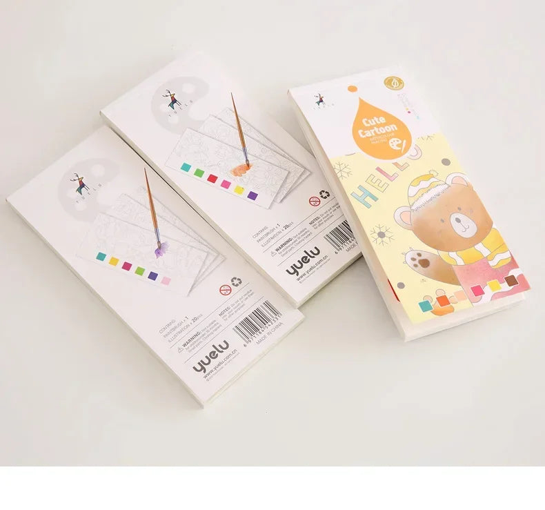 Portable Children Watercolor Painting Book - PAMU8