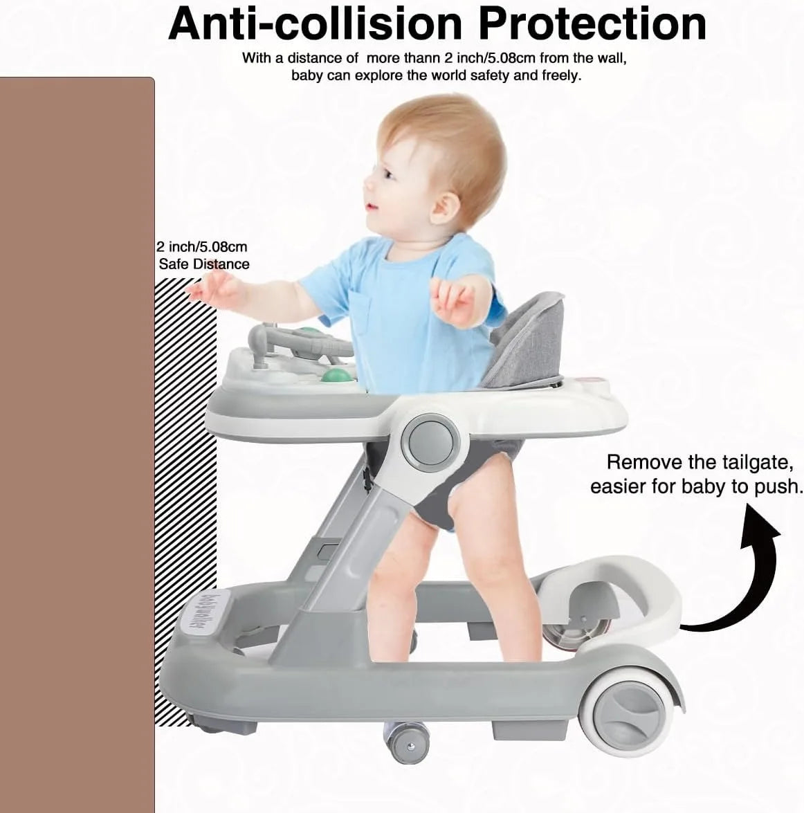 Baby Walker with Removable Feeding Tray