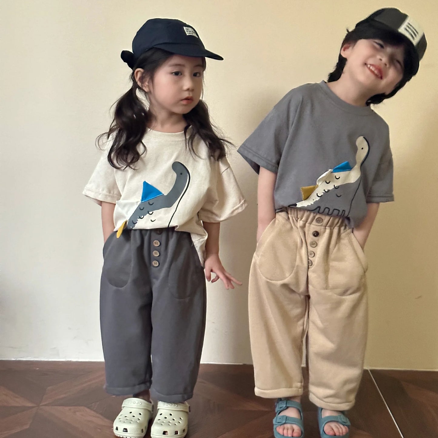 Dinosaur Half Sleeve Shirt - PAMU8