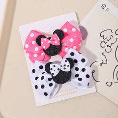Polka Dot Bow Hair Clips