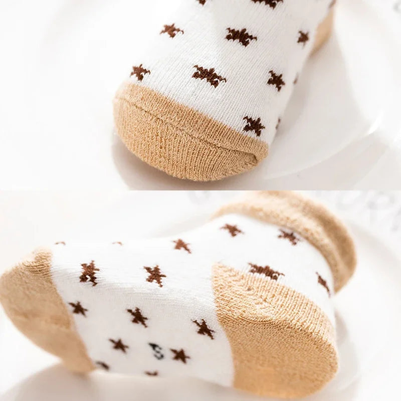 5 Pairs Warm Strip Baby Socks