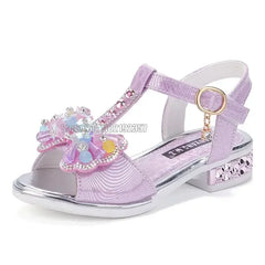 Girls' Bow Dress Sandals, Flat Summer Party Shoes