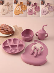 Baby Silicone Feeding Set, 9-Piece Weaning Starter Kit