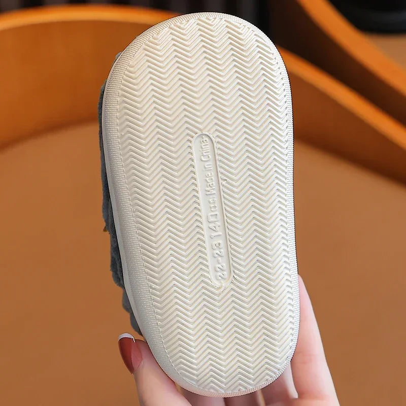 Stripe Plush Slippers