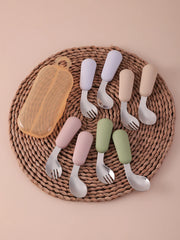Baby Spoon and Fork Set, 2-Piece Stainless Steel Cutlery