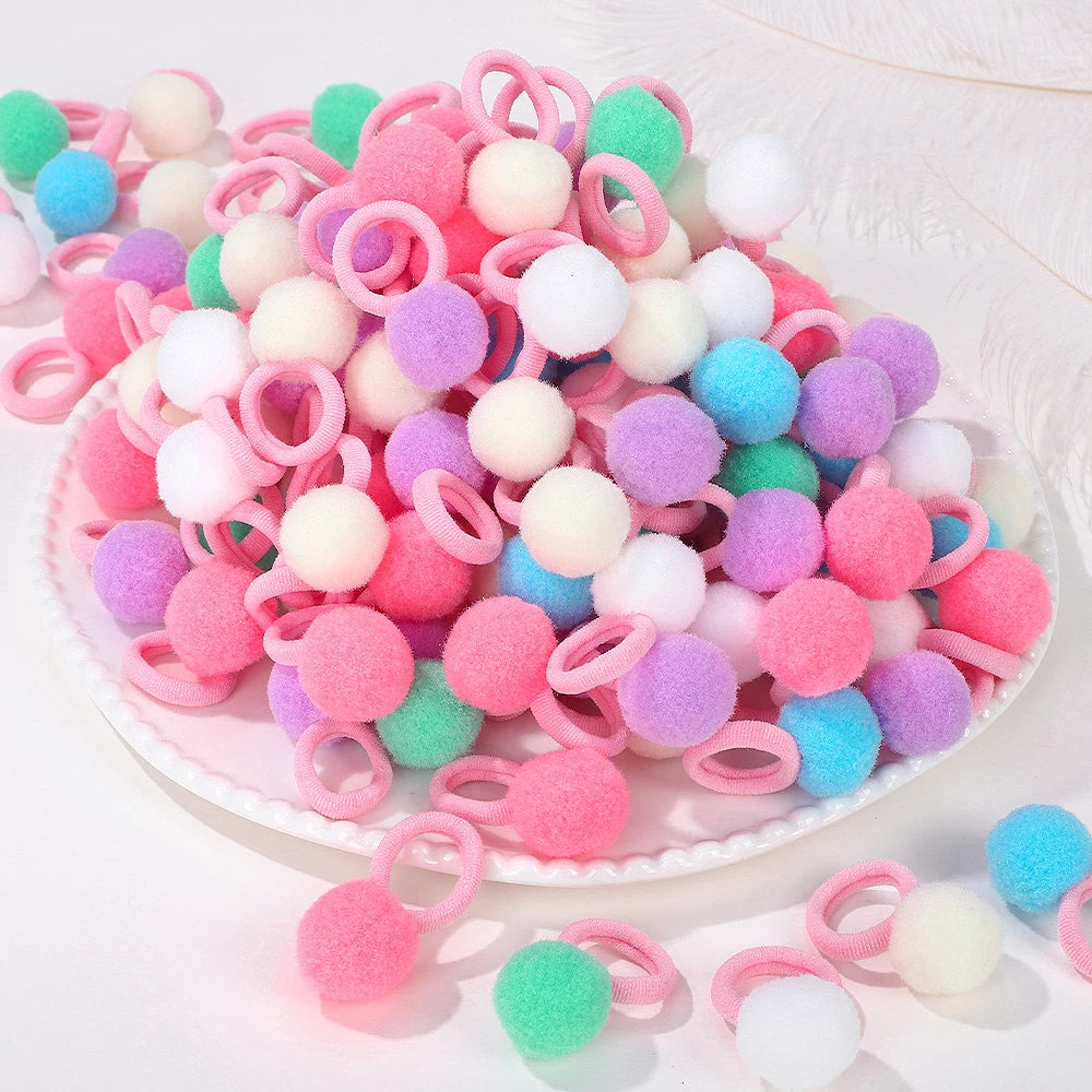 40Pcs Plush Elastic Rubber