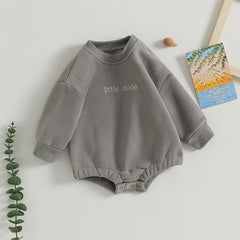 Baby Boys' Letter Embroidery Bodysuit, Fall Sweatshirt