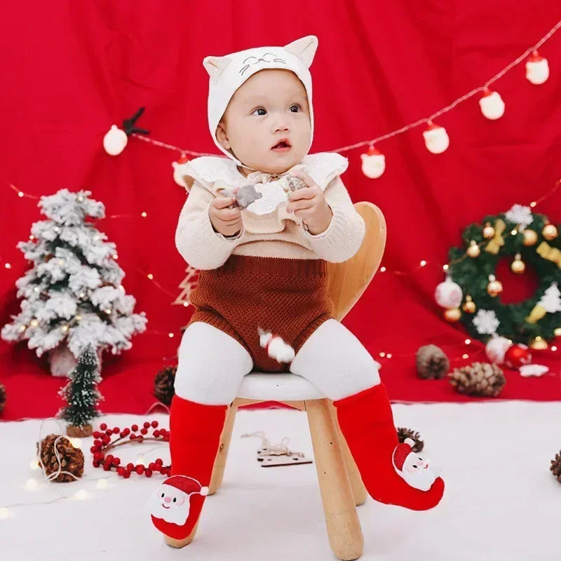 Non-slip Christmas Short Socks for Newborn Baby - PAMU8